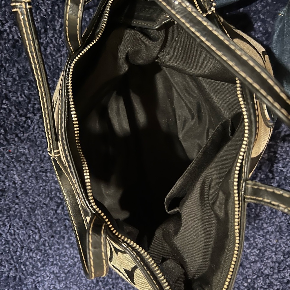 Coach gray and black cloth purse. Great condition. - Picture 5 of 8